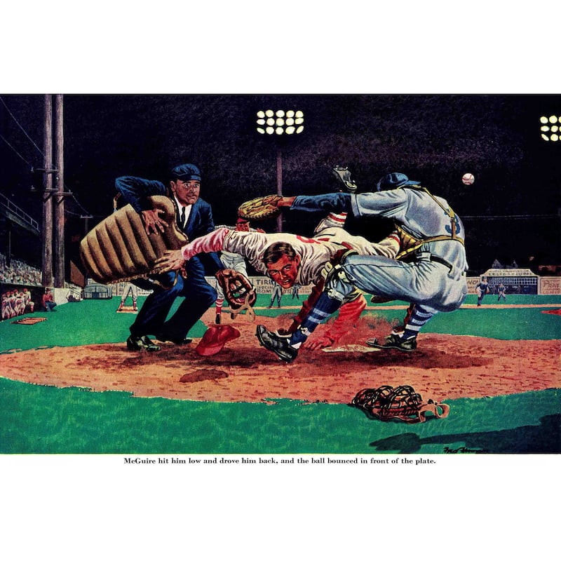 Marmont Hill - "The Last Out" by Fred Freeman Painting Print on Canvas - Multi-Color