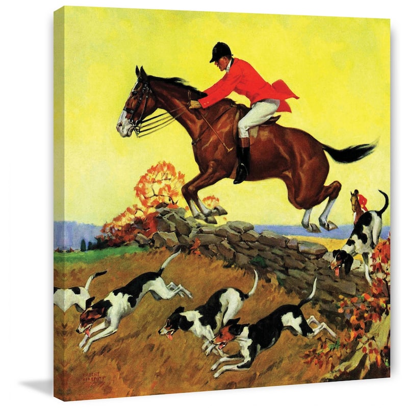 Marmont Hill - "Fox Hunter" by Robert Keareote Painting Print on Canvas - Multi-Color