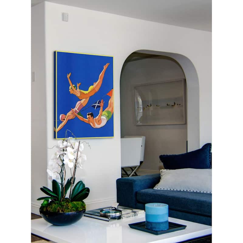 Marmont Hill - "Diving Women and Man" by John Newton Howitt Painting Print on Canvas - Multi-Color