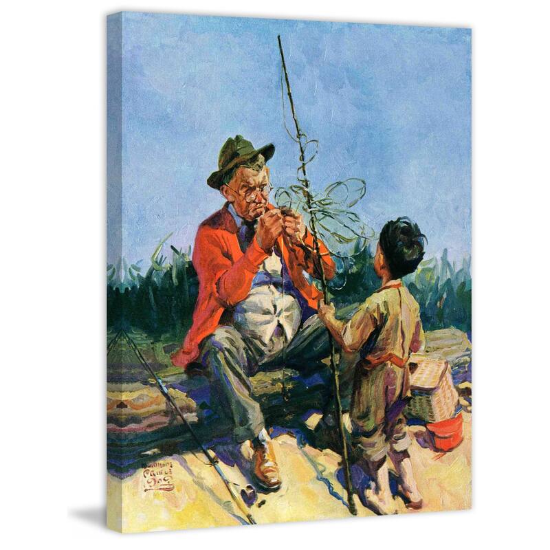 Marmont Hill - "Tangled Fishing Line" by WM. Meade Prince Painting Print on Canvas - Multi-Color