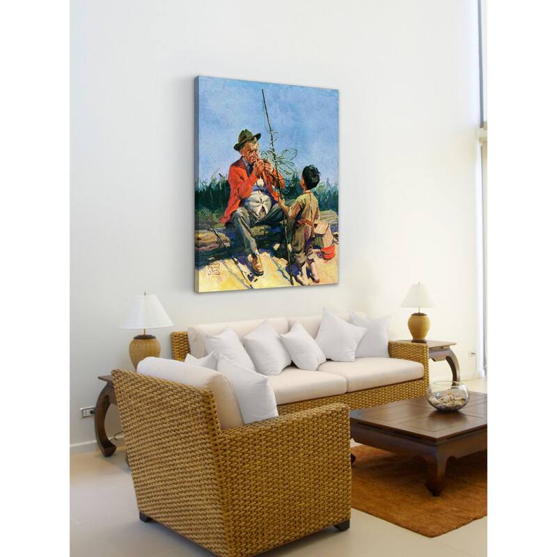 Marmont Hill - "Tangled Fishing Line" by WM. Meade Prince Painting Print on Canvas - Multi-Color