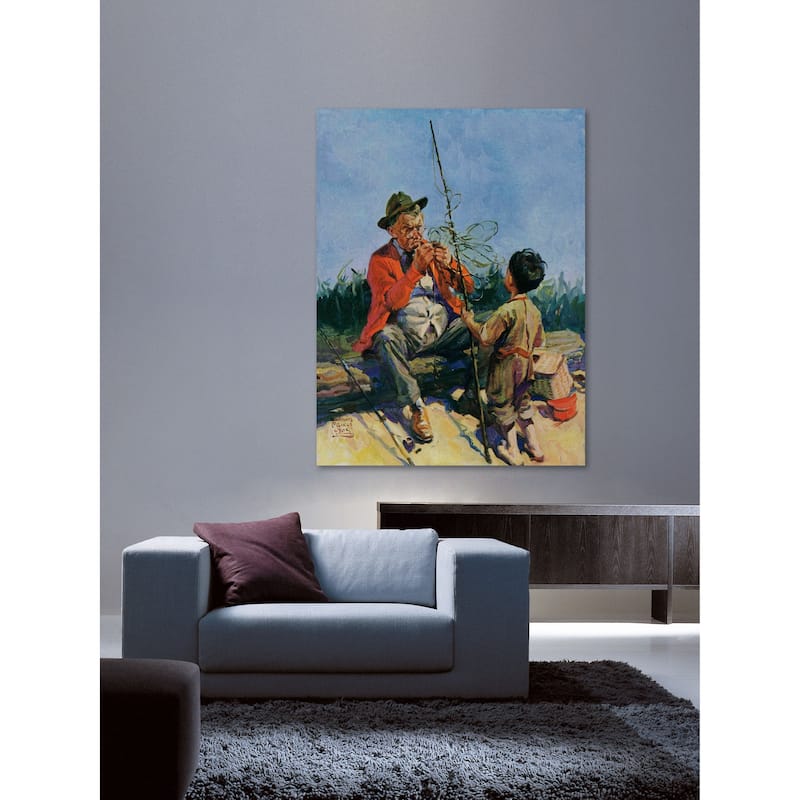 Marmont Hill - "Tangled Fishing Line" by WM. Meade Prince Painting Print on Canvas - Multi-Color