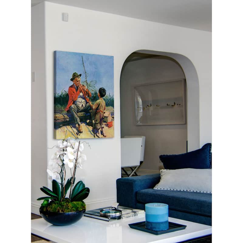 Marmont Hill - "Tangled Fishing Line" by WM. Meade Prince Painting Print on Canvas - Multi-Color