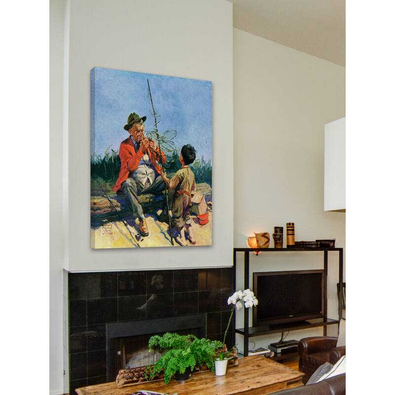 Marmont Hill - "Tangled Fishing Line" by WM. Meade Prince Painting Print on Canvas - Multi-Color