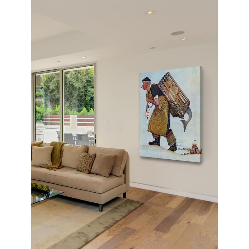 Marmont Hill - "Mermaid" by Norman Rockwell Painting Print on Canvas