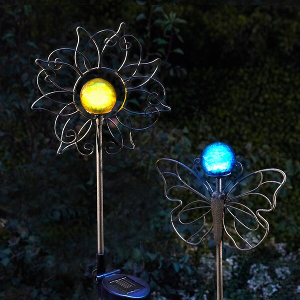 Shop Order Home Collection 2-Piece Sun and Butterfly Solar Garden