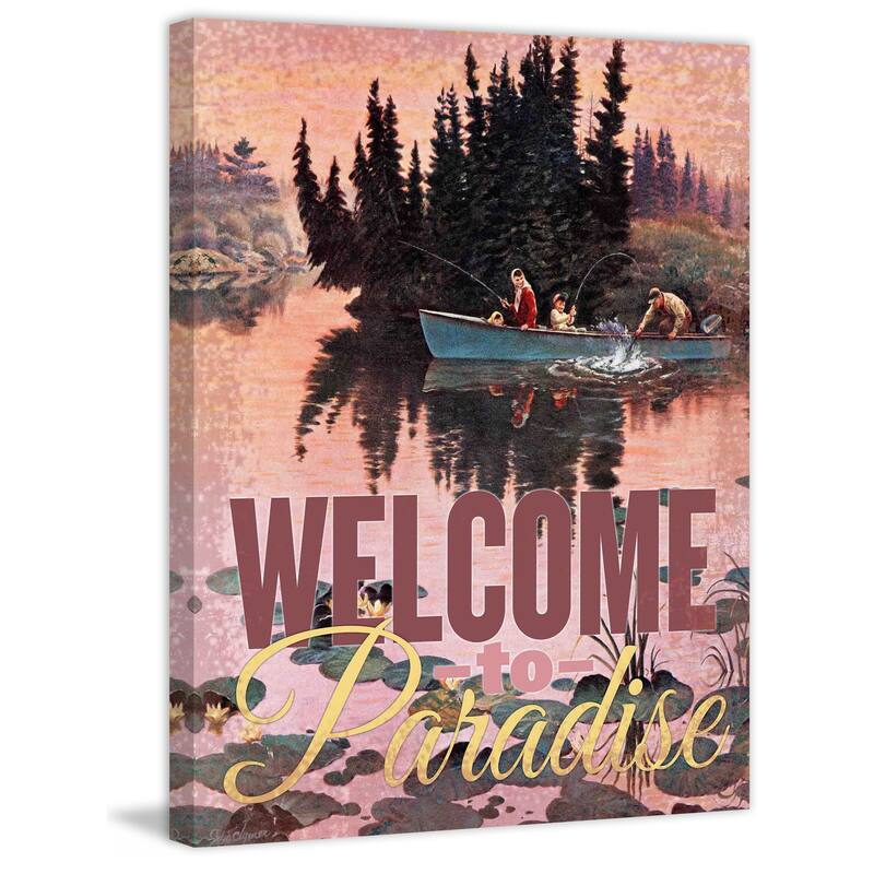 Marmont Hill - "A Fine Catch" by Saturday Evening Post Painting Print on Canvas - Multi-Color