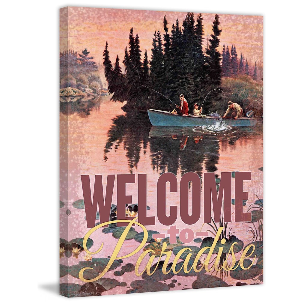 Marmont Hill - "A Fine Catch" by Saturday Evening Post Painting Print on Canvas - Multi-Color