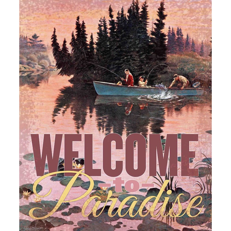 Marmont Hill - "A Fine Catch" by Saturday Evening Post Painting Print on Canvas - Multi-Color