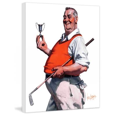 Marmont Hill - "Golf Trophy" by George Brehm Painting Print on Canvas - Multi-Color