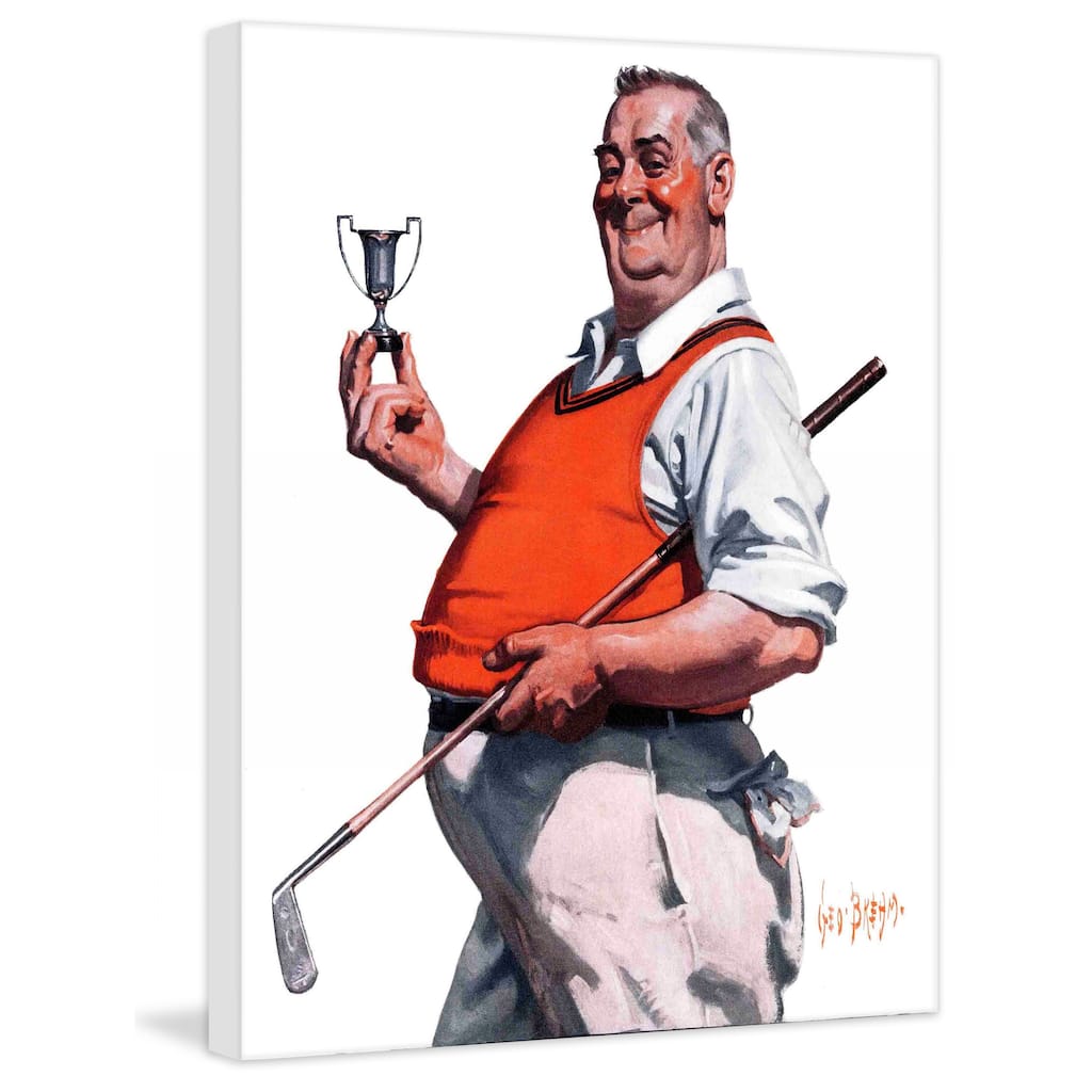 Marmont Hill - "Golf Trophy" by George Brehm Painting Print on Canvas - Multi-Color