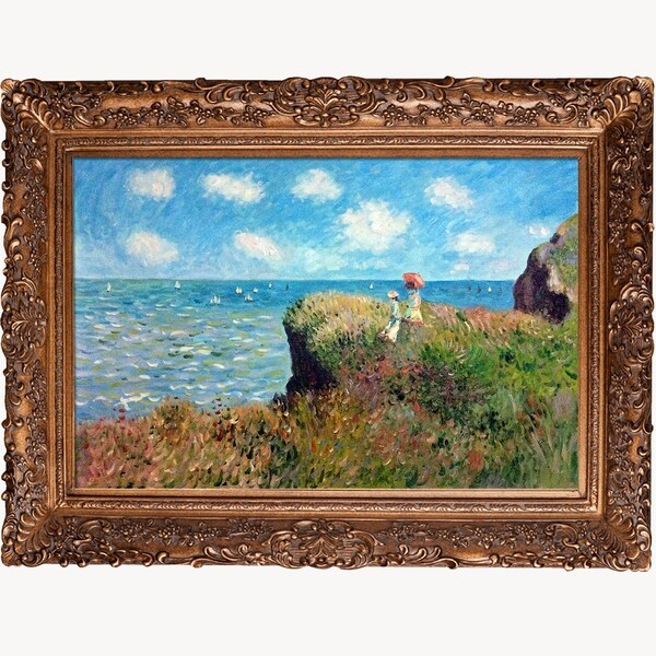 Claude Monet The Cliff Walk at Pourville Poster 12x18 inch
