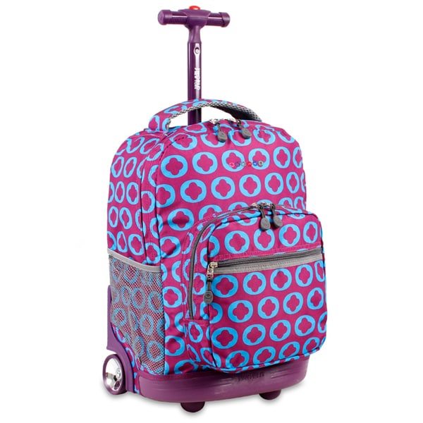 J World J Logo Sunrise 18-inch Rolling Backpack