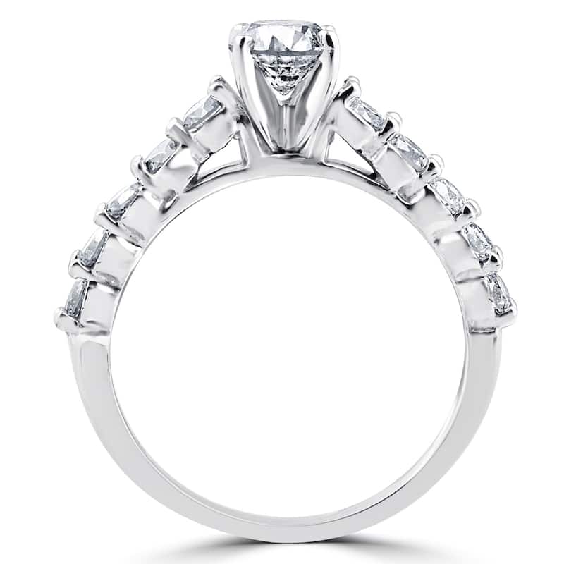 14k White Gold 2ct TDW Diamond Engagement Wedding Ring Set