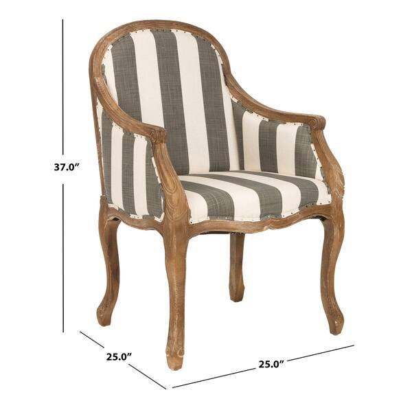Shop Safavieh Old World Dining Esther Grey Off White Stripe Arm