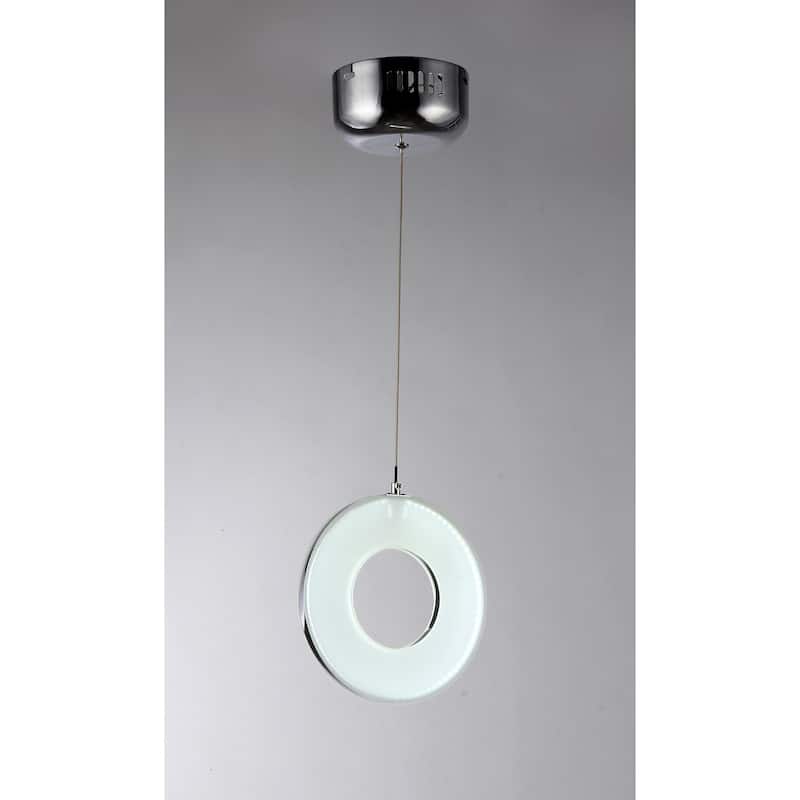 Madison 1-light Chrome 8-inch LED Pendant