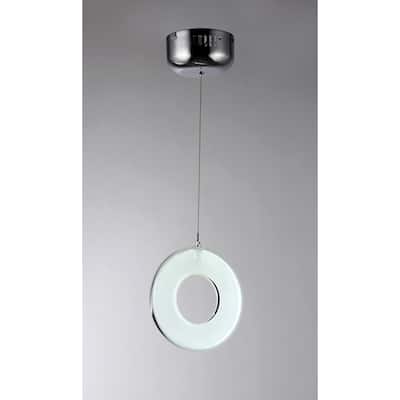 Madison 1-light Chrome 8-inch LED Pendant