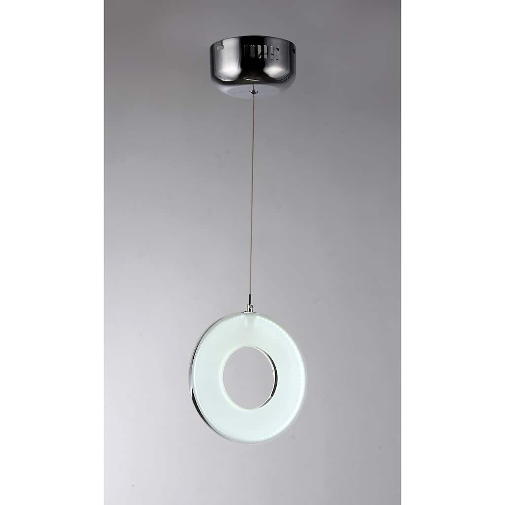 Madison 1-light Chrome 8-inch LED Pendant