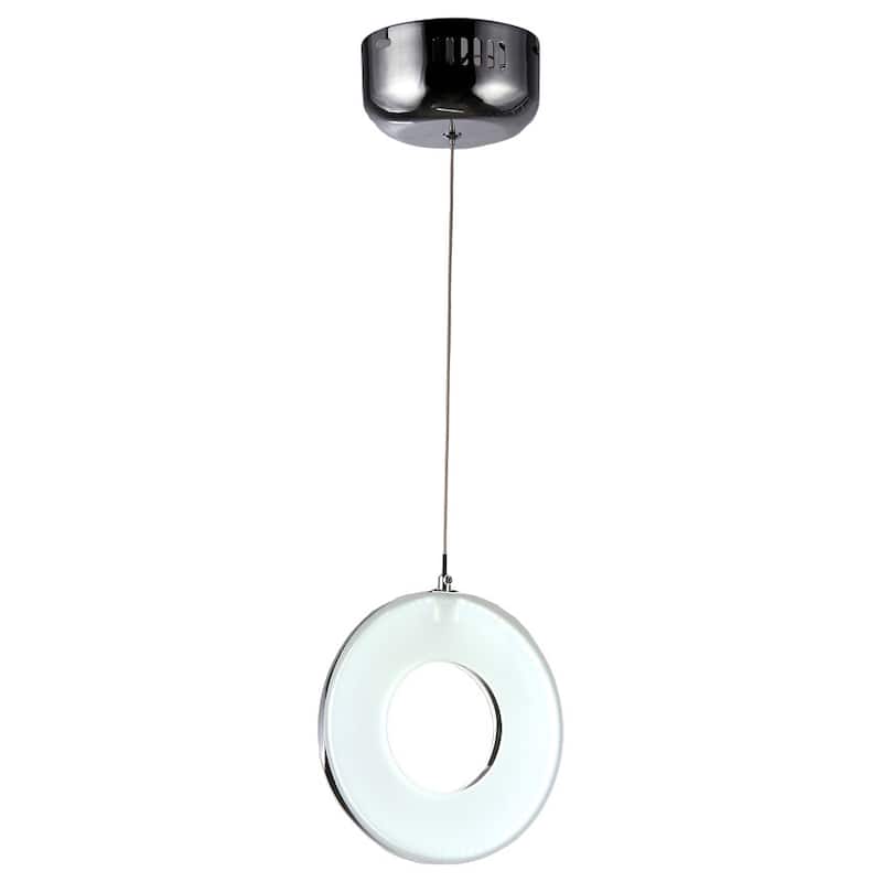 Madison 1-light Chrome 8-inch LED Pendant