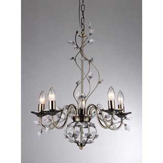 Charlotte 5-light Bronze 20-inch Crystal Branches Chandelier (Bronze 20-inch Crystal Branches Chandelier) - Chandeliers For Bedrooms by Overstock.com