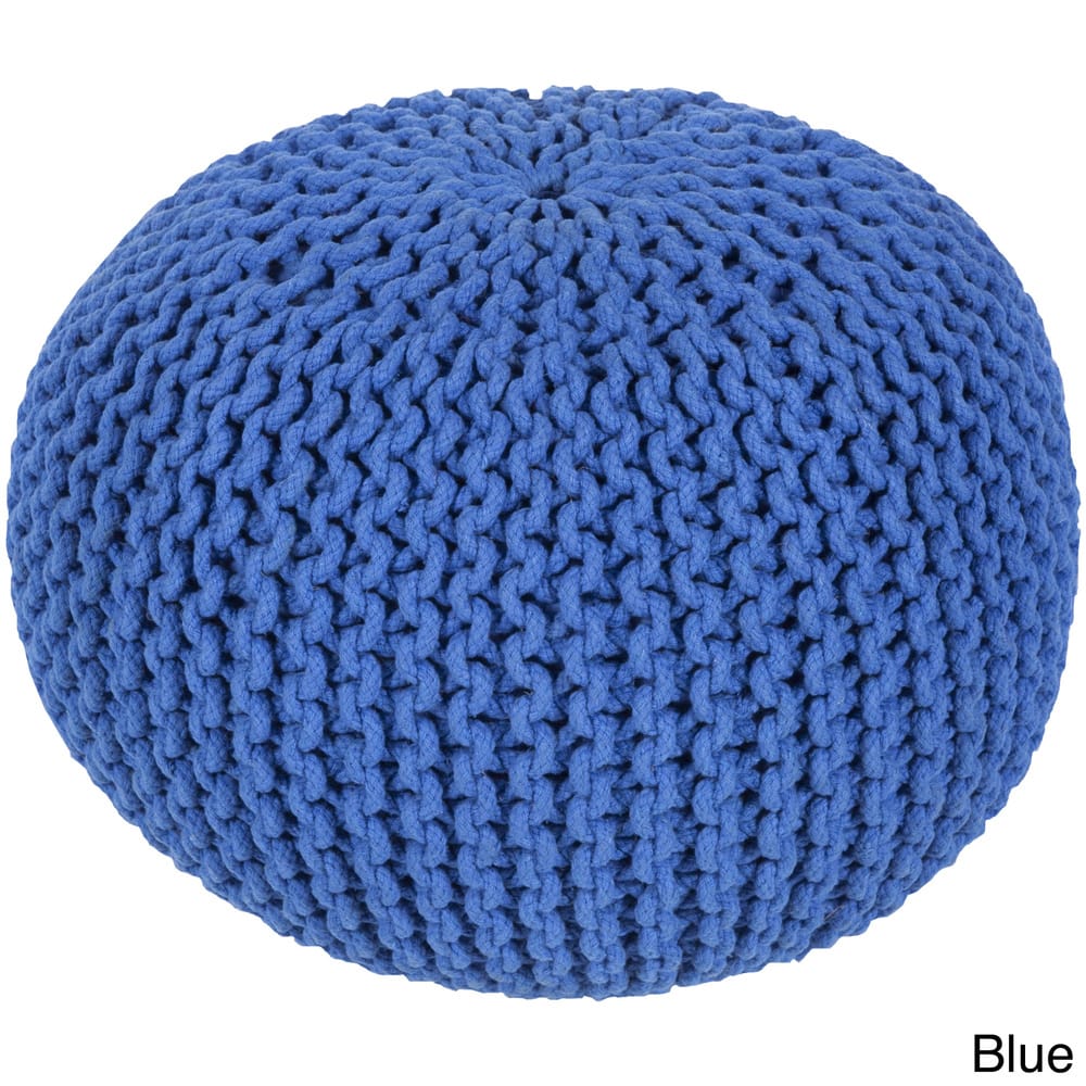 The Curated Nomad Baristo Round Cotton 20-inch Pouf