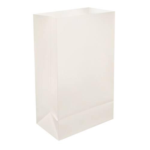 Plastic Luminaria Bags White (Set of 12)