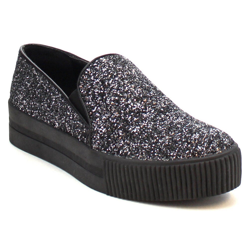 womens sparkly slip on shoes