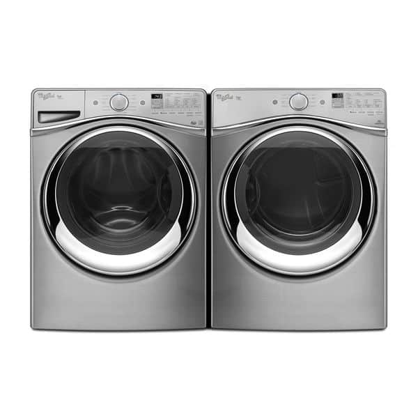 Whirlpool Duet Steam Front Load Washer and Electric Dryer Pair Bed