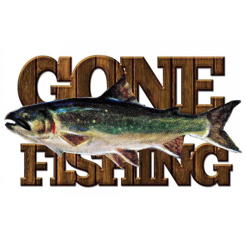 Marmont Hill - "Gone Fishing" by Saturday Evening Post Painting Print on Canvas - Multi-Color