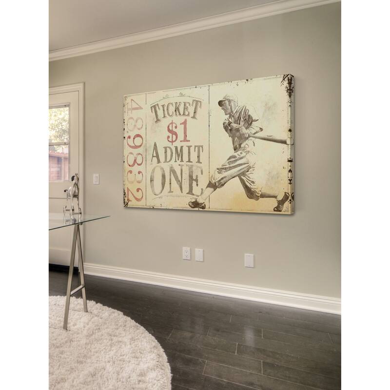Marmont Hill - "Baseball Batter-Alternative File Version" by J.F. Kernan Painting Print on Canvas - Multi-Color