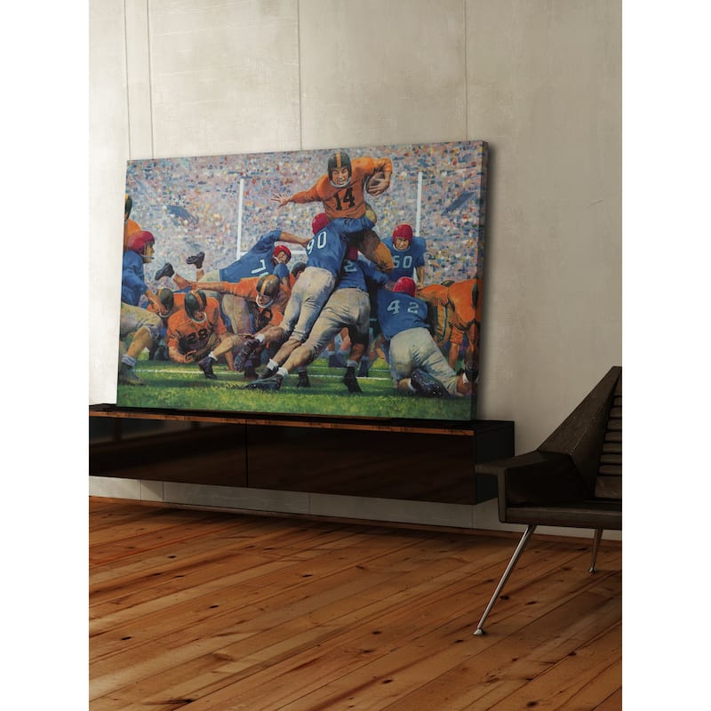 Marmont Hill - "Playoff Game" by Robert Moore Painting Print on Canvas - Multi-Color