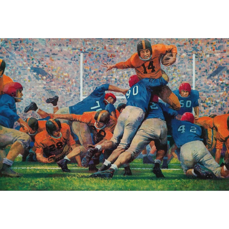 Marmont Hill - "Playoff Game" by Robert Moore Painting Print on Canvas - Multi-Color
