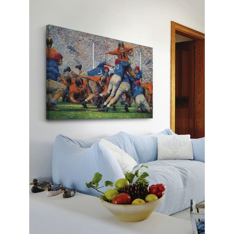 Marmont Hill - "Playoff Game" by Robert Moore Painting Print on Canvas - Multi-Color