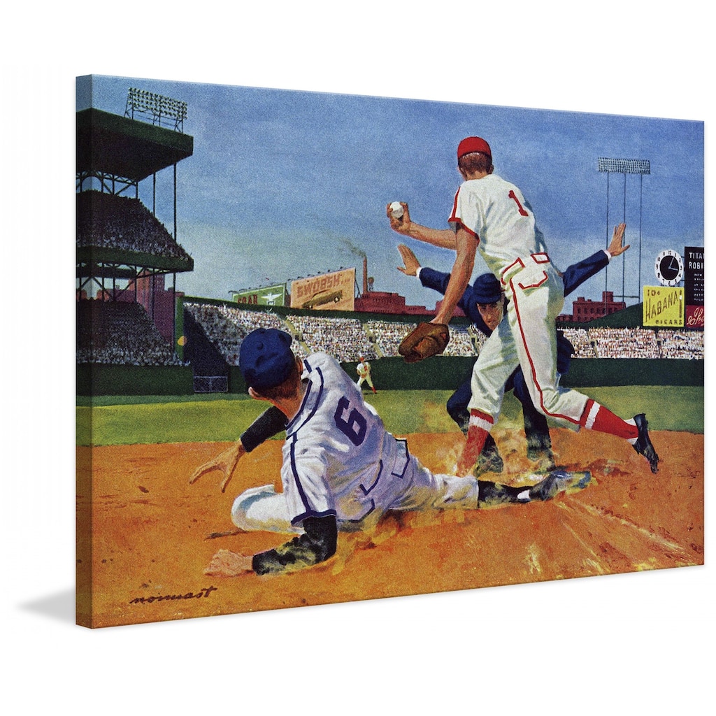 Marmont Hill - "The Umpire Was a Rookie" by Paul Nonnast Painting Print on Canvas - Multi-Color