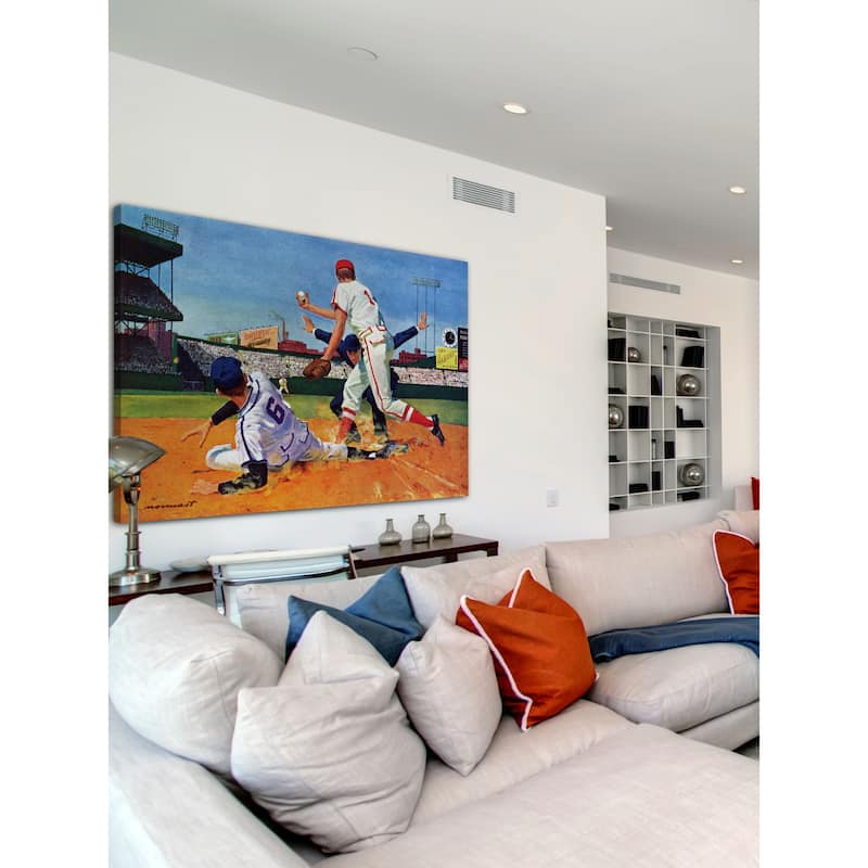 Marmont Hill - "The Umpire Was a Rookie" by Paul Nonnast Painting Print on Canvas - Multi-Color