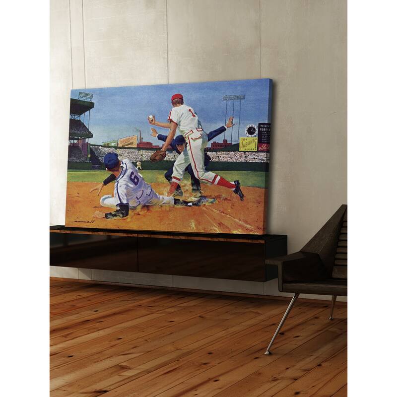 Marmont Hill - "The Umpire Was a Rookie" by Paul Nonnast Painting Print on Canvas - Multi-Color