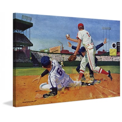 Marmont Hill - "The Umpire Was a Rookie" by Paul Nonnast Painting Print on Canvas - Multi-Color