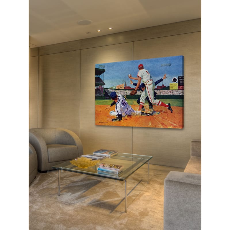 Marmont Hill - "The Umpire Was a Rookie" by Paul Nonnast Painting Print on Canvas - Multi-Color