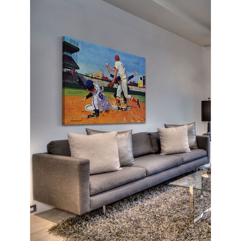 Marmont Hill - "The Umpire Was a Rookie" by Paul Nonnast Painting Print on Canvas - Multi-Color