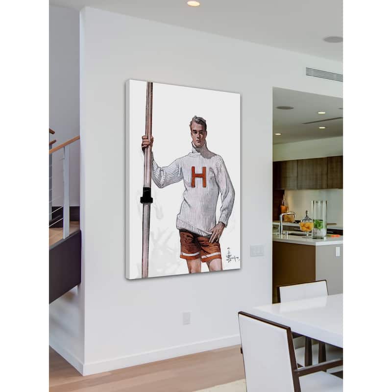 Marmont Hill - "Harvard Pole Vaulter" by J.C. Leyendecker Painting Print on Canvas