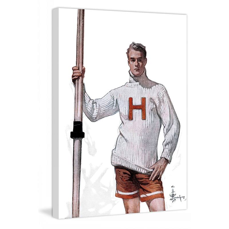 Marmont Hill - "Harvard Pole Vaulter" by J.C. Leyendecker Painting Print on Canvas