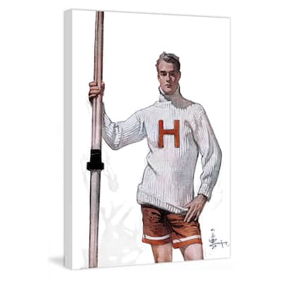 Marmont Hill - "Harvard Pole Vaulter" by J.C. Leyendecker Painting Print on Canvas