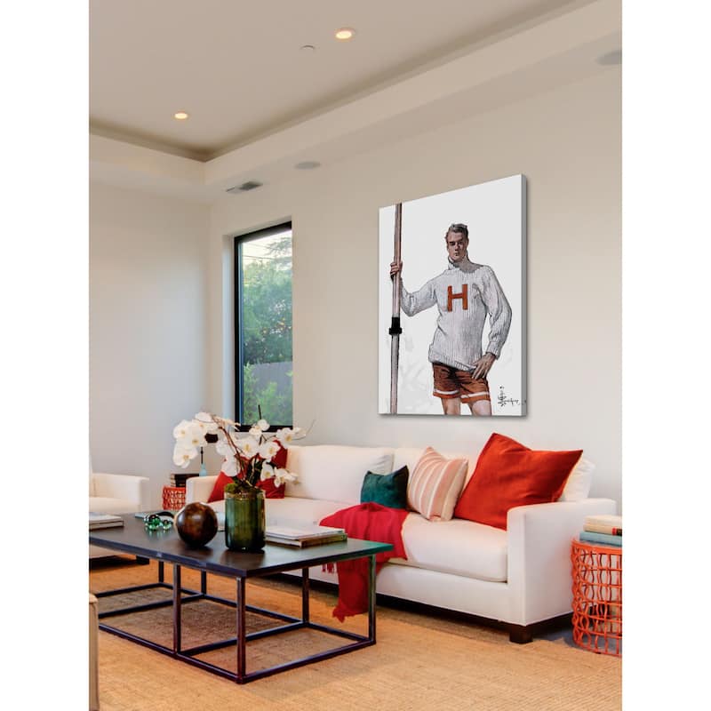 Marmont Hill - "Harvard Pole Vaulter" by J.C. Leyendecker Painting Print on Canvas