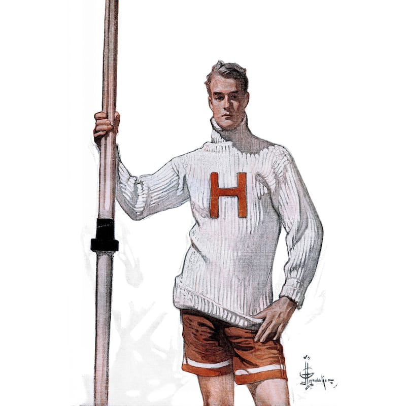 Marmont Hill - "Harvard Pole Vaulter" by J.C. Leyendecker Painting Print on Canvas