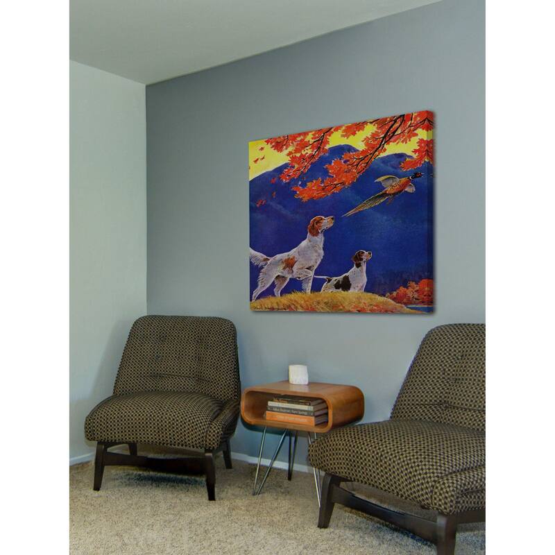 Marmont Hill - "Pointing to the Pheasant" by Paul Bransom Painting Print on Canvas - Multi-Color