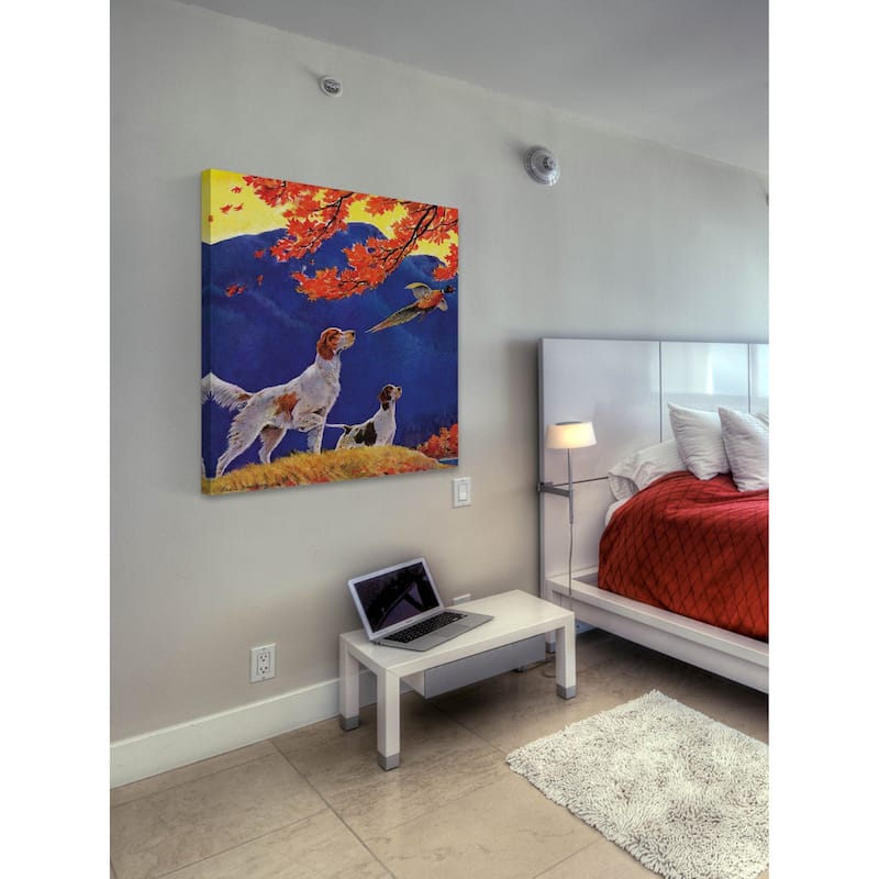 Marmont Hill - "Pointing to the Pheasant" by Paul Bransom Painting Print on Canvas - Multi-Color