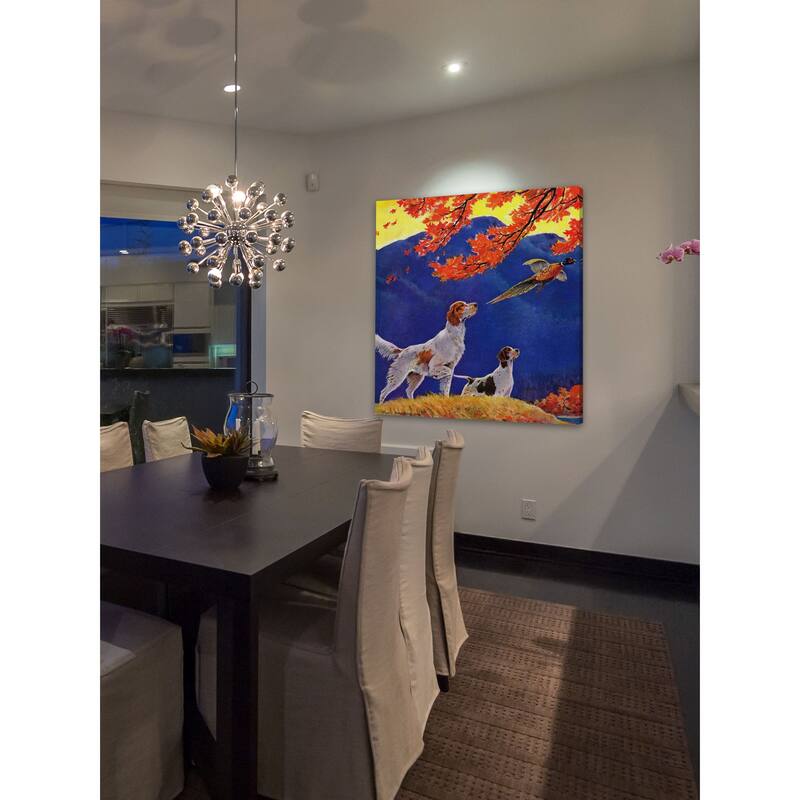 Marmont Hill - "Pointing to the Pheasant" by Paul Bransom Painting Print on Canvas - Multi-Color
