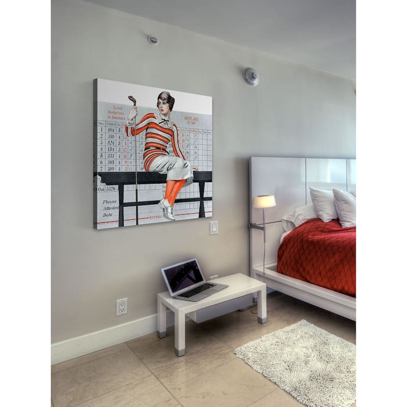 Marmont Hill - "Novice Golfer" by Coles Phillips Painting Print on Canvas - Multi-Color