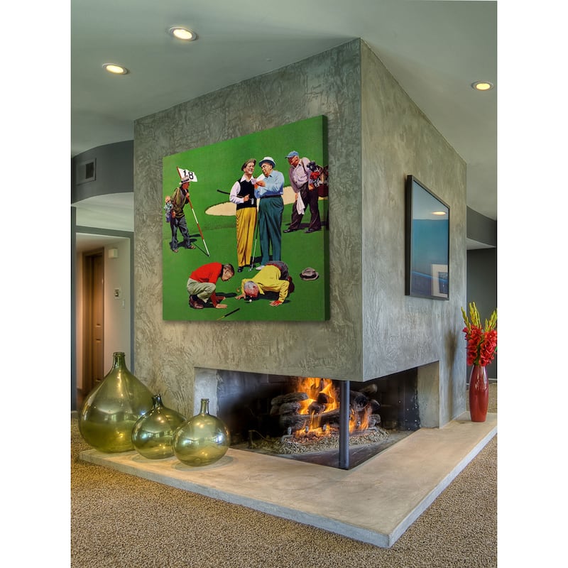 Marmont Hill - "Eighteenth Hole" by John Falter Painting Print on Canvas - Multi-Color