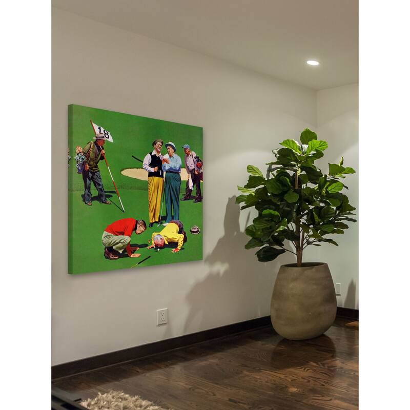 Marmont Hill - "Eighteenth Hole" by John Falter Painting Print on Canvas - Multi-Color